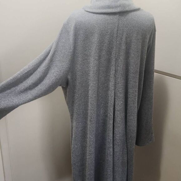 EVRI Light Grey Ribbed Knit Swing Dress, 3XL, NWOT - Picture 7 of 10
